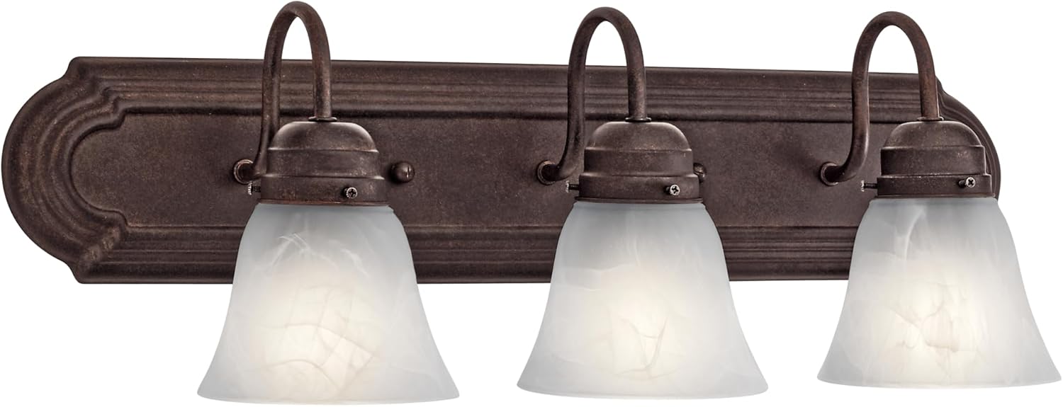 Kichler 3-Light Bathroom Light Fixture in Tannery Bronze Style