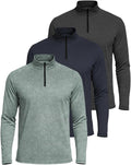 Men's Quarter Zip Active Shirt 3-Pack - Lightweight Performance worlds