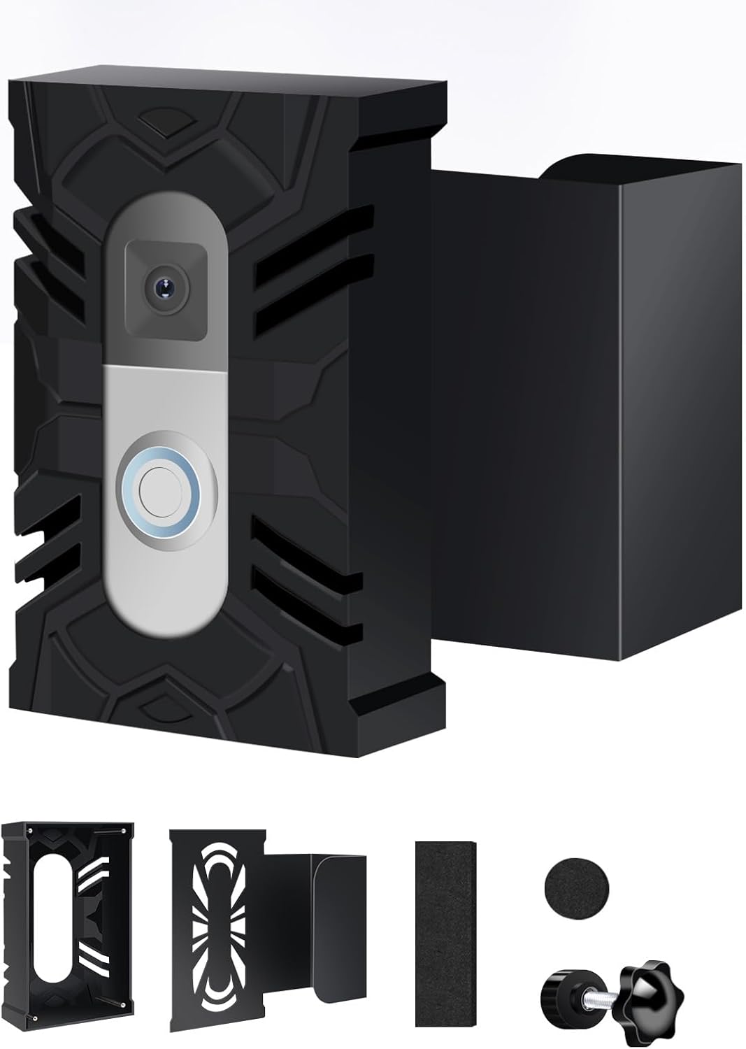 S7 Anti-Theft Doorbell Mount, Wi-Fi Compatible, Black