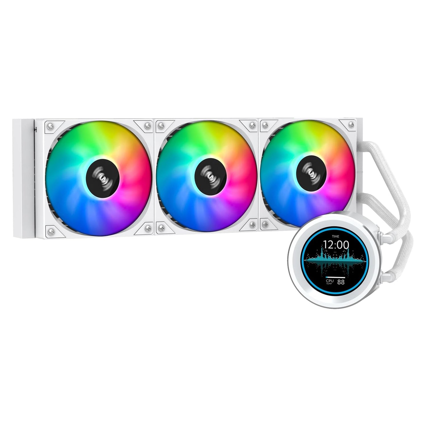 SAMA SM360 PRO 360mm ARGB AIO Liquid Cooler with LCD Display