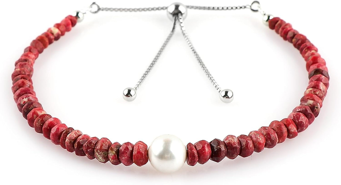 Faceted Rondelles Bracelets - Stunning 925 Sterling Silver Jewelry