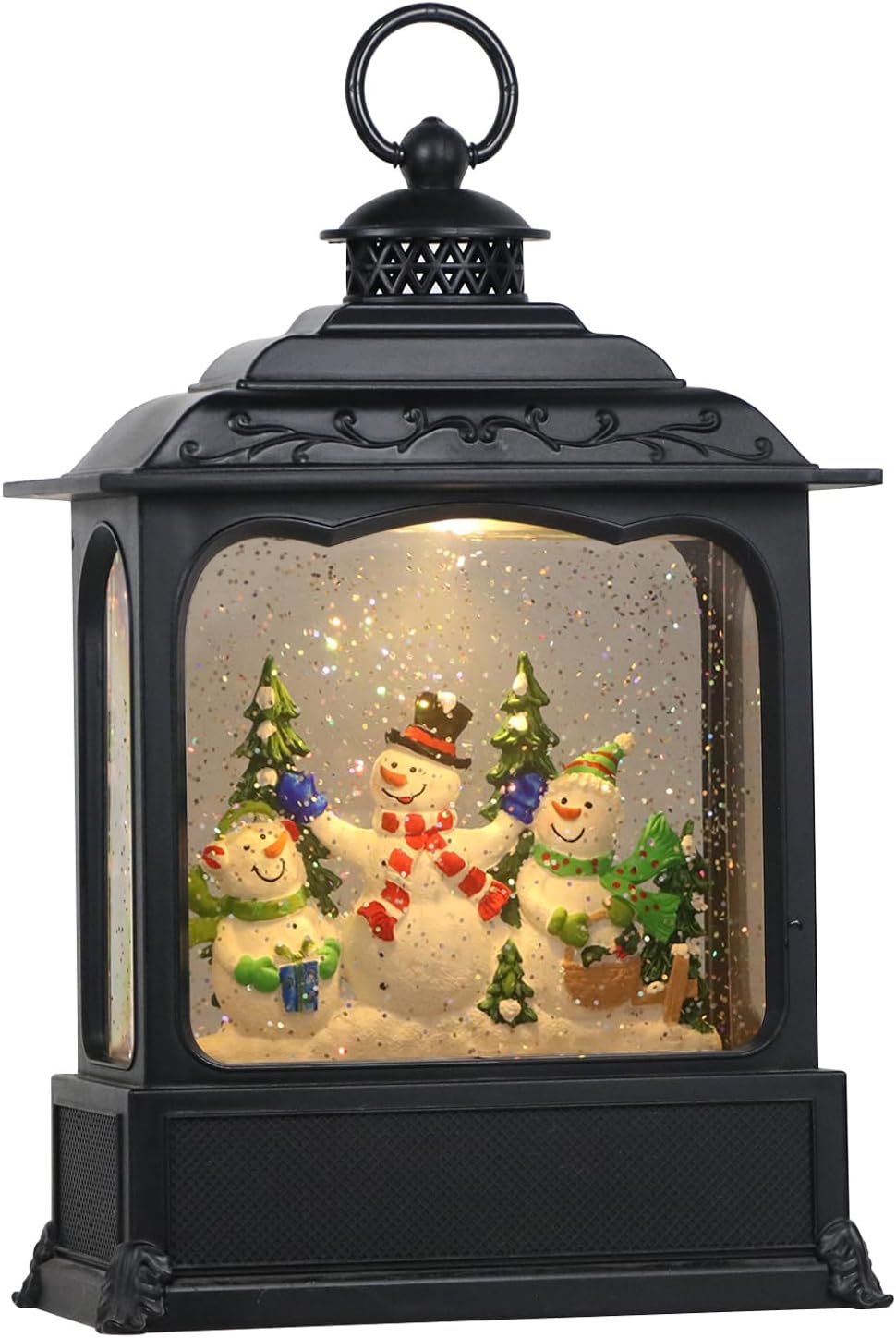 Eldnacele Musical Snow Globe Lantern for Christmas Decor