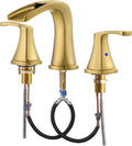 PARLOS Waterfall 2-Handle Widespread Roman Tub Faucet - Brushed Gold