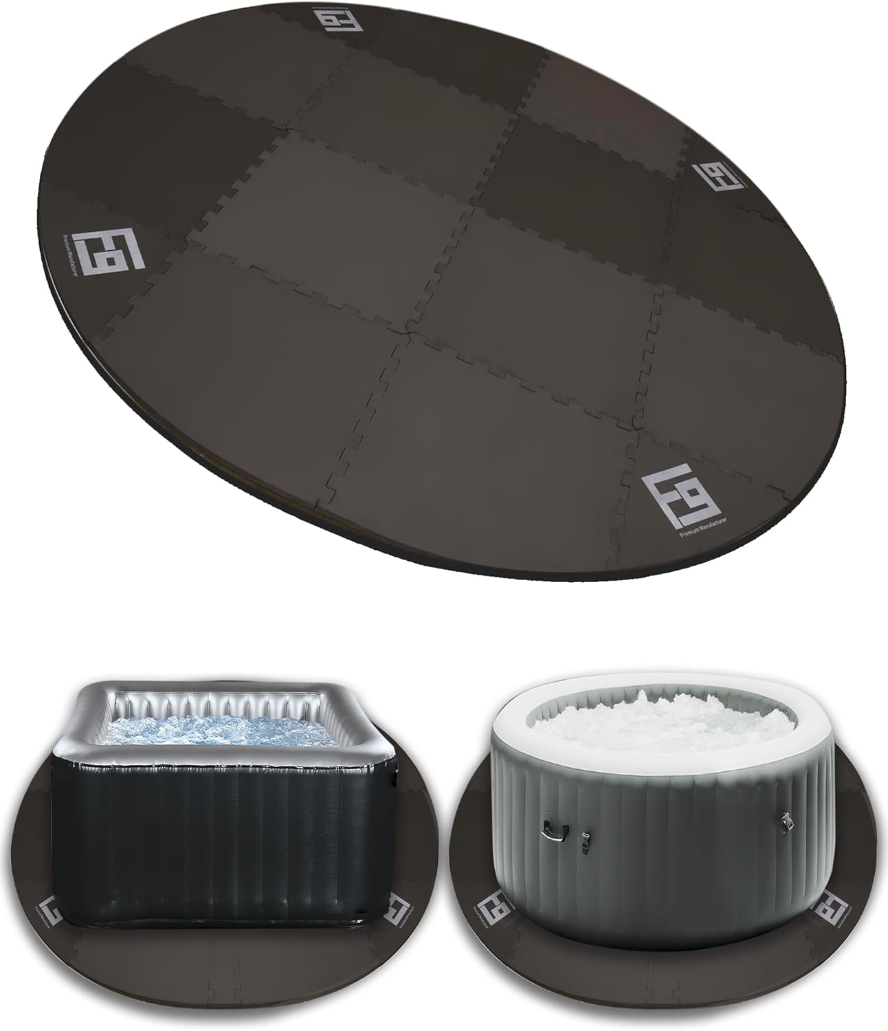 78in Hot Tub Mat for Inflatable Tub - Super Thick Comfort Pad
