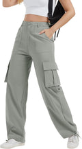 Lightweight High Waist Cargo Pants for Women with Pockets