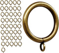 Curtain Ring Metal 42-Pcs 1.5 in Inner Diameter - Antique Brass