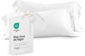 Tencel Eucalyptus Pillowcases Queen Set of 2 - Cooling White Snow
