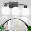 3-Light Bathroom Light Fixtures Black Vanity Lights - Clean Coastal