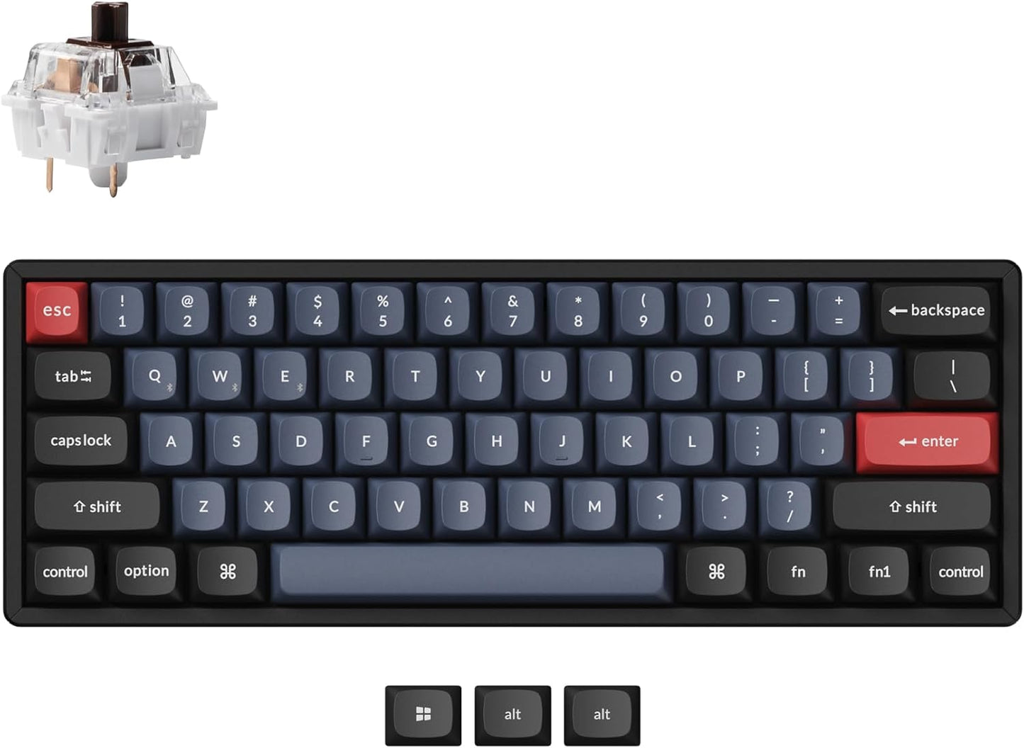 Keychron K12 Pro Wireless Mechanical Keyboard - Customizable Macros & Hot-Swappable Brown Switches