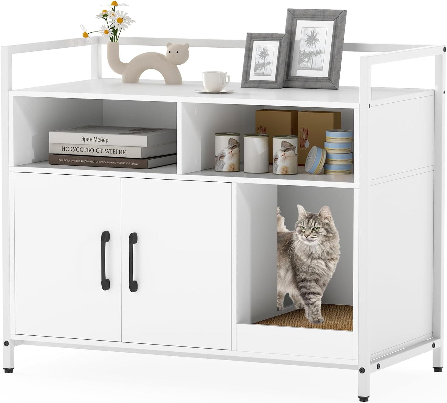 Giantex Cat Litter Box Enclosure - Stylish Hidden Furniture