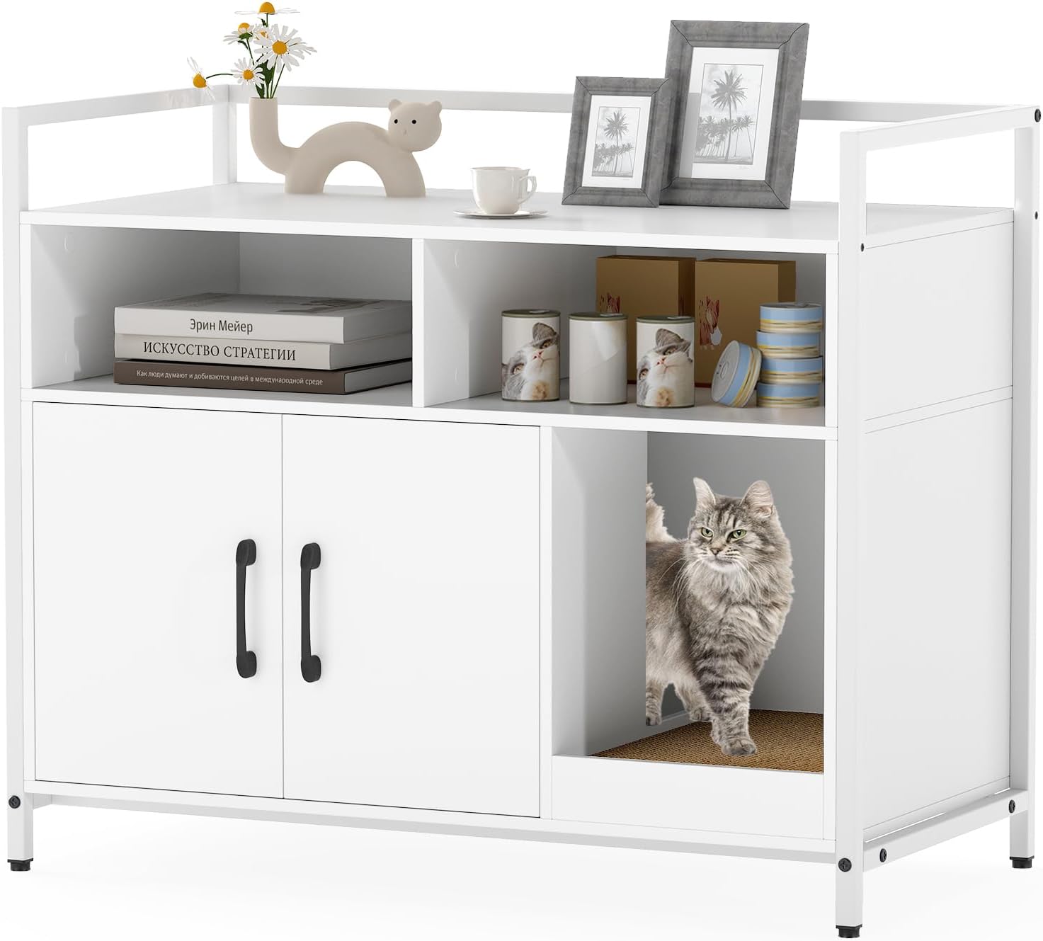 Giantex Cat Litter Box Enclosure - Stylish Hidden Furniture