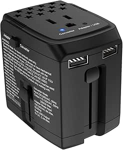 2000W Step Down Voltage Converter for Travel with Dual USB Ports