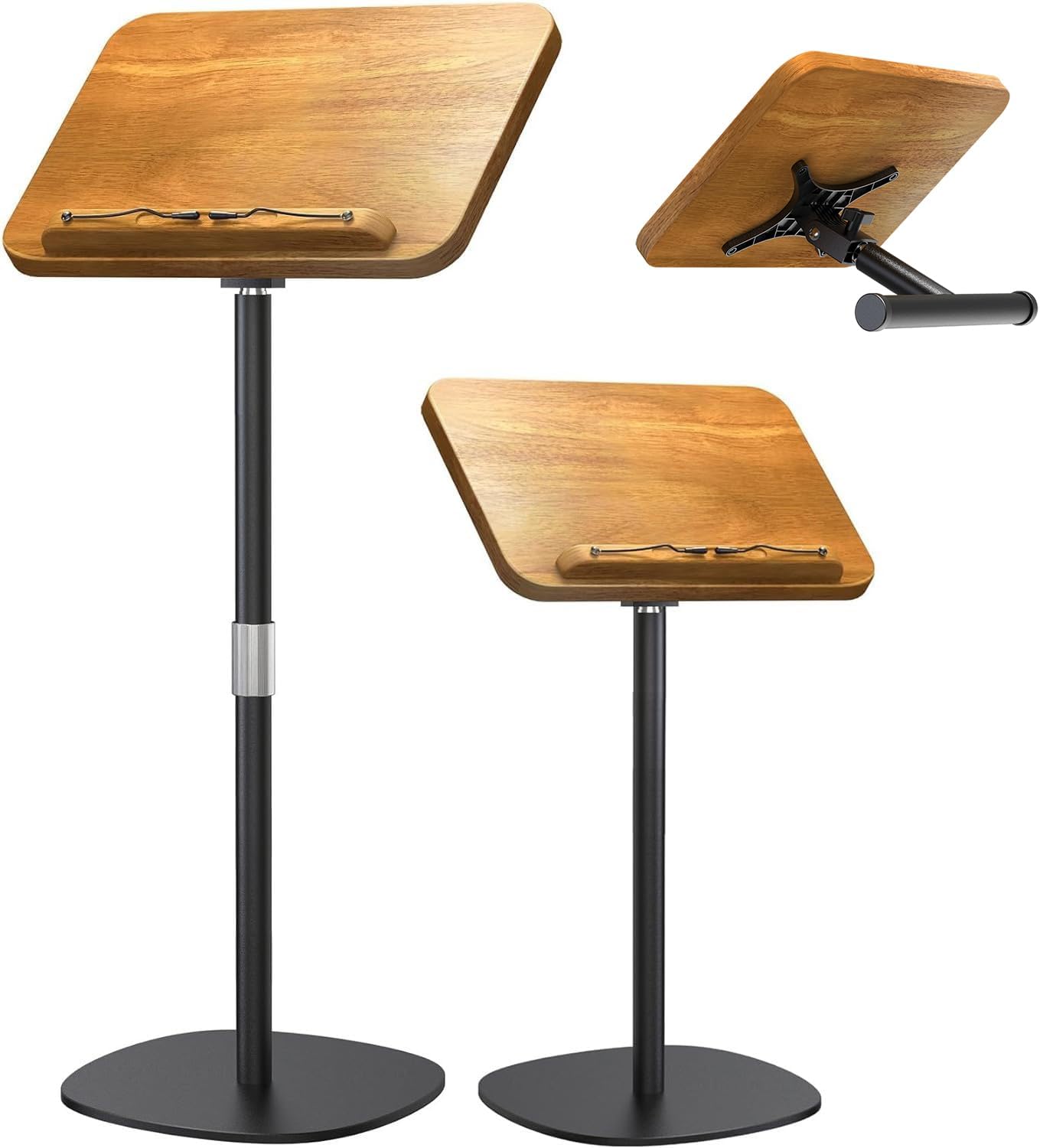 2-in-1 Dual-use Floor & Desktop Book Stand for Reading