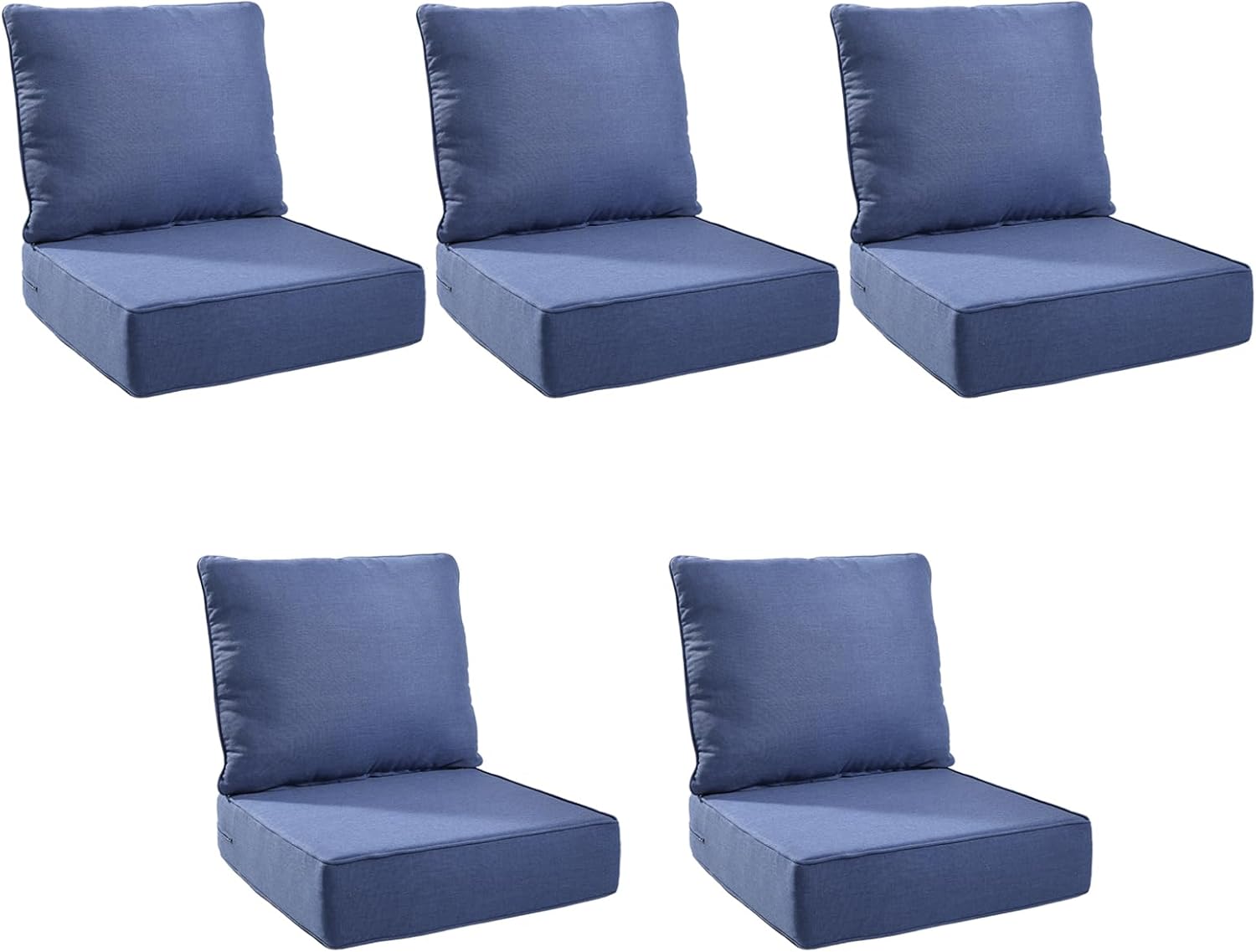 Outdoor Cushion Set for Furniture - 6 Inch Thick Foam Comfort