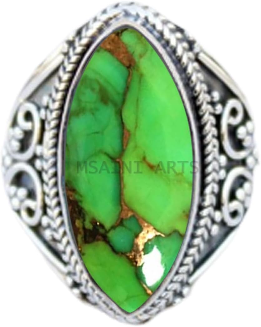 Solid 925 Sterling Silver Ring with Mystic Quartz for Women