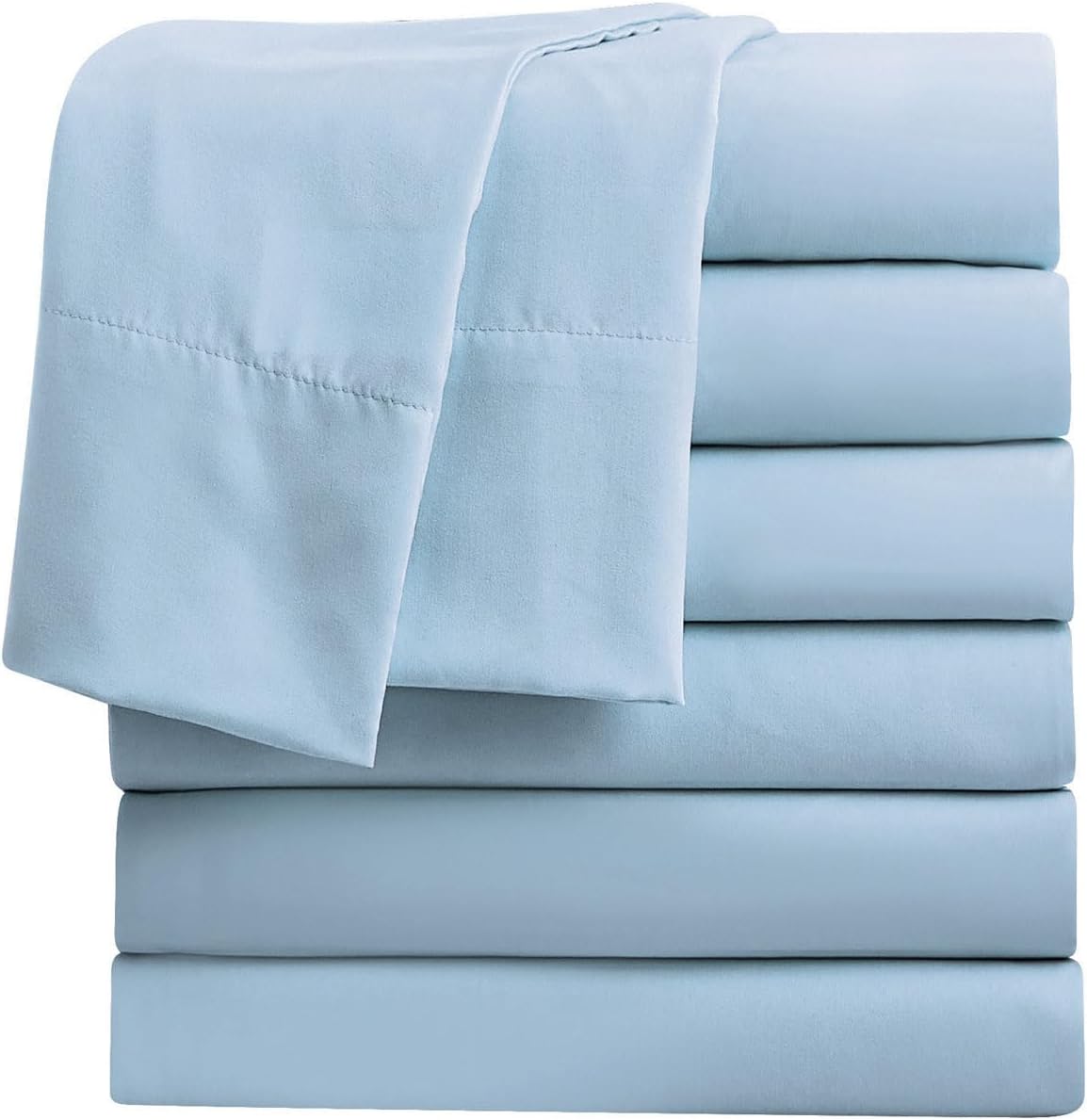 FreshCulture King Flat Sheets Pack of 6 Soft Microfiber Bedding