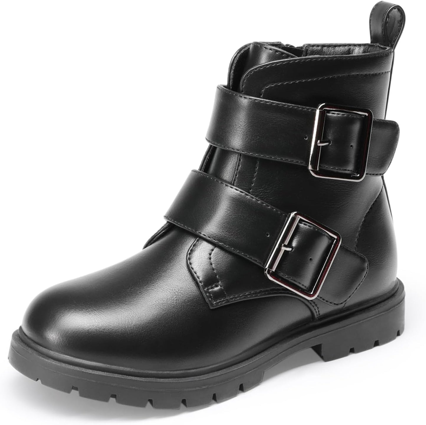 DREAM PAIRS Glitter Ankle Boots for Kids with Side Zipper