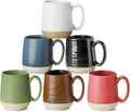 Hasense Porcelain Coffee Mugs Set of 6, 15 Ounce Large Ceramic Cups