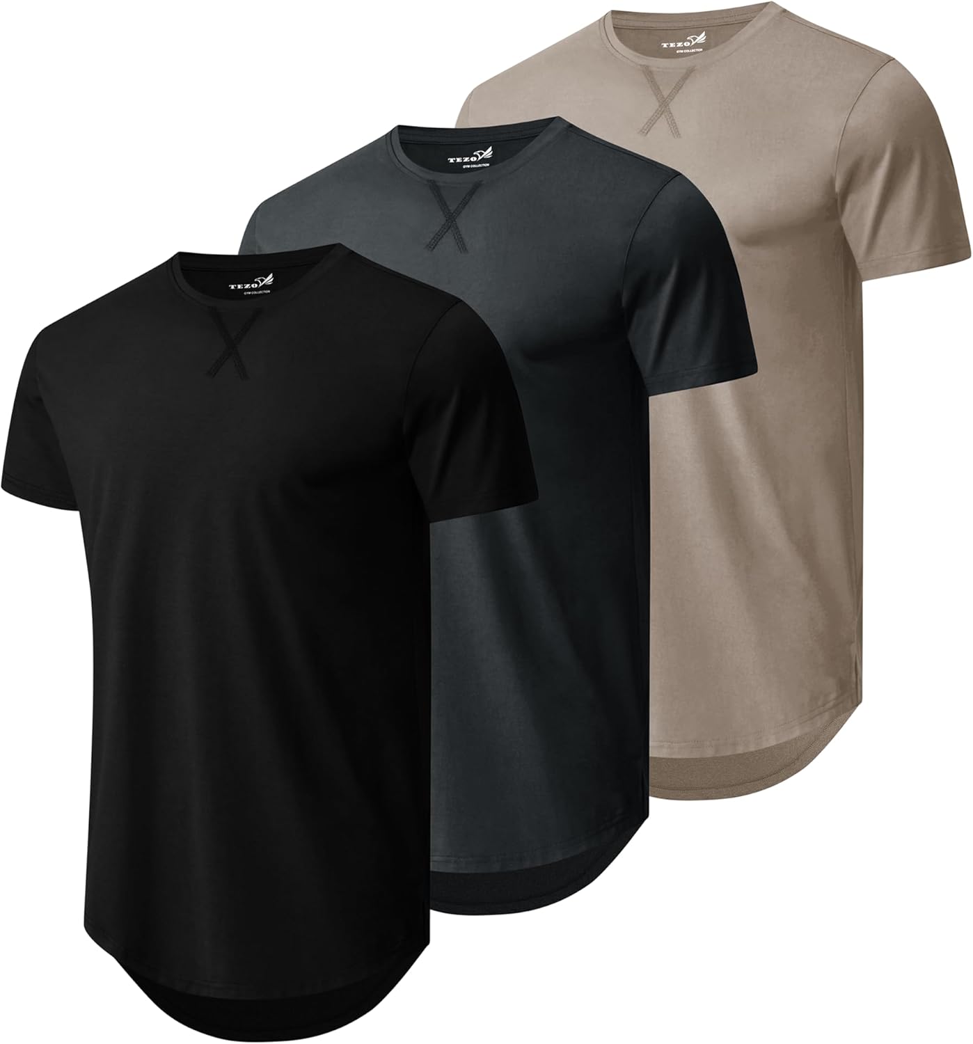 Mens 3 Pack Plain Cotton Shirts for Casual Everyday Wear