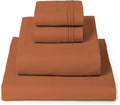 Mellanni Queen Sheets Set - Ultra Soft 4 PC Terracotta - Cooling