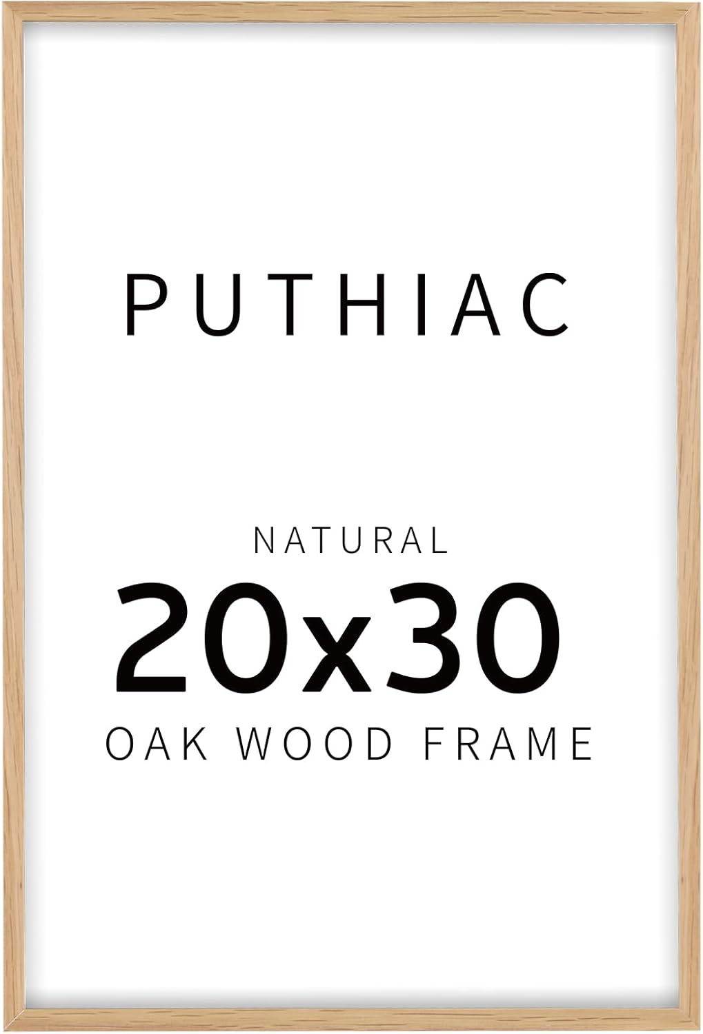 Puthiac 20x30 Oak Wood Picture Frames for Timeless Elegance