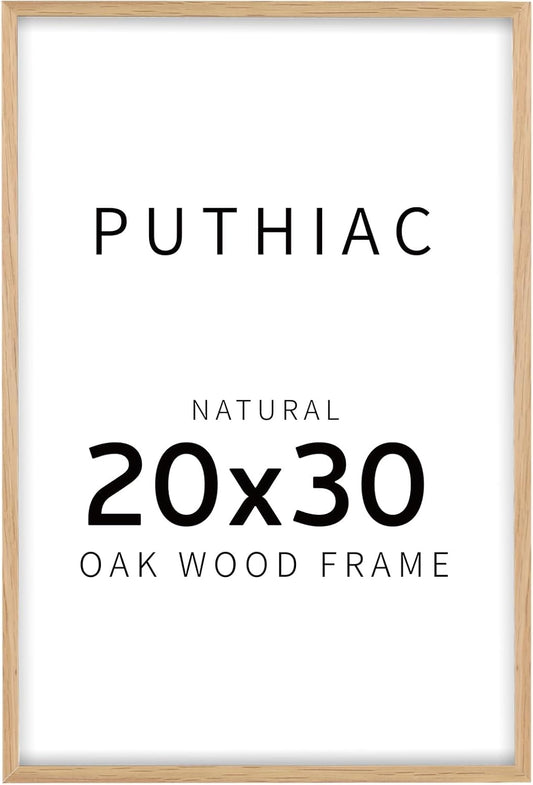 Puthiac 20x30 Oak Wood Picture Frames for Timeless Elegance