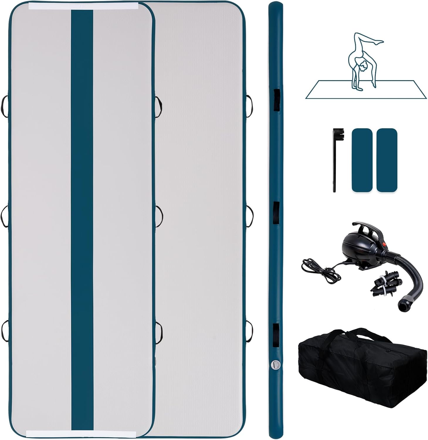 Tuxedo Sailor Inflatable Gymnastics Tumbling Mat for Training