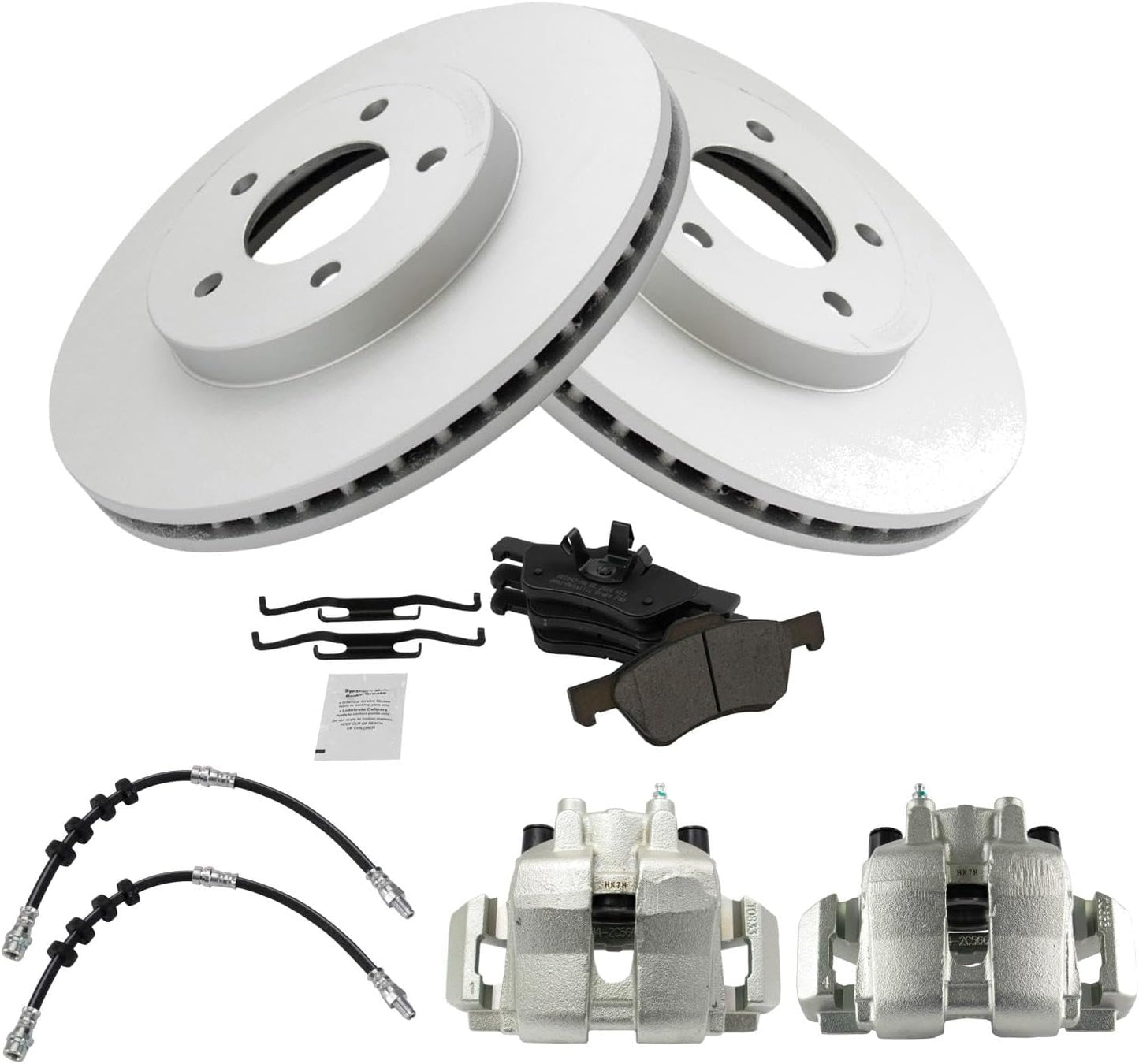 TRQ Front Brake Pad & Rotor Kit for 08-09 Escape & Mariner