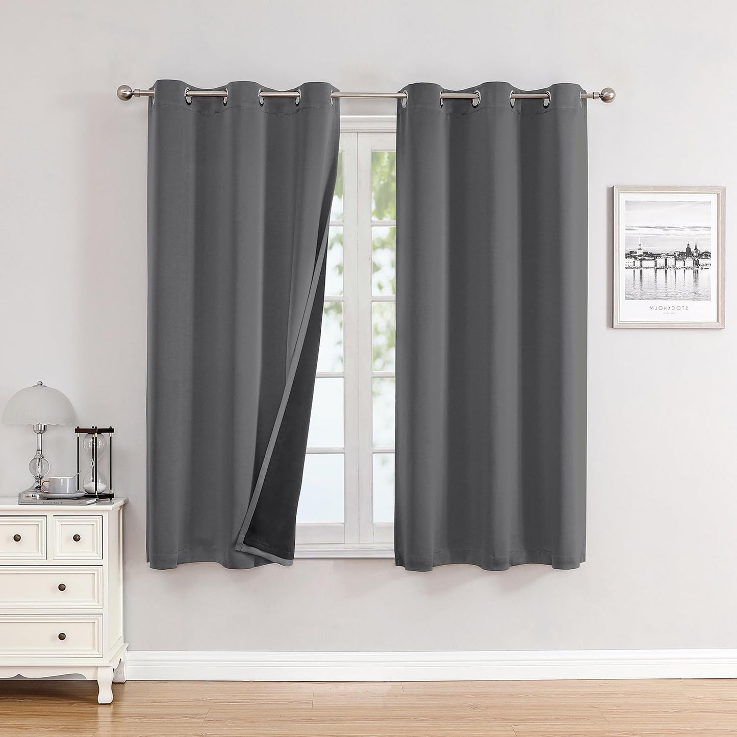 ChrisDowa 100% Blackout Curtains for Bedroom, Total Blackout