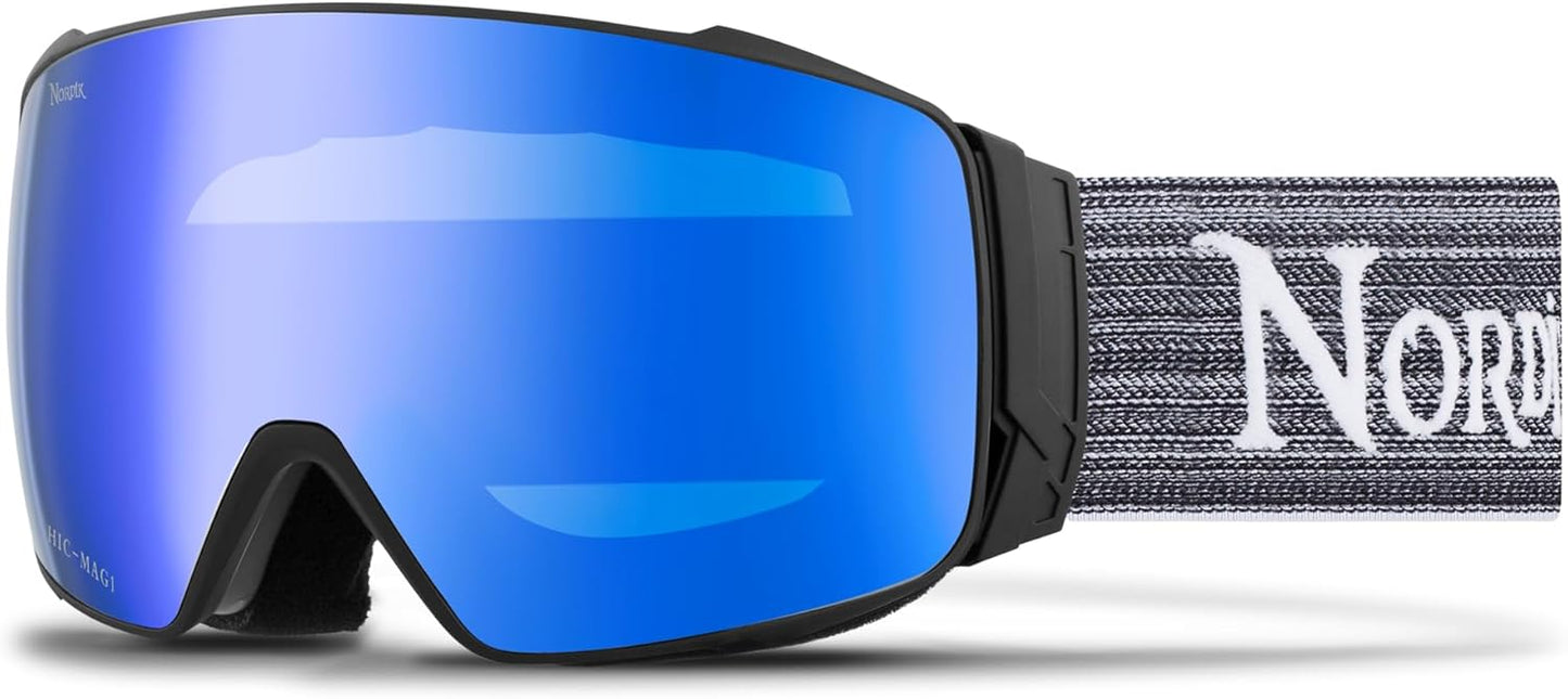 Nordik TORSTEN Magnetic Ski Goggles - Photochromic Lenses, Anti-Fog, UV Protection!