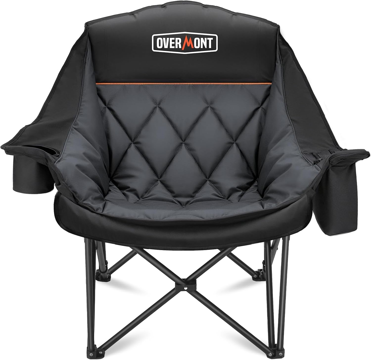 Overmont XL Camping Chair: 450lbs Support, Heavy-Duty & Comfy