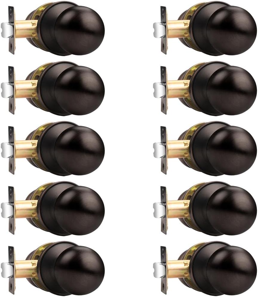 Probrico Interior Door Lockset Passage Knob Handles 10 Pack