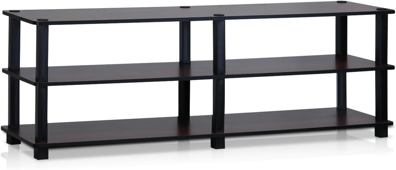 Furinno Turn-S-Tube 3-Tier Entertainment TV Stand for 55-inch TVs