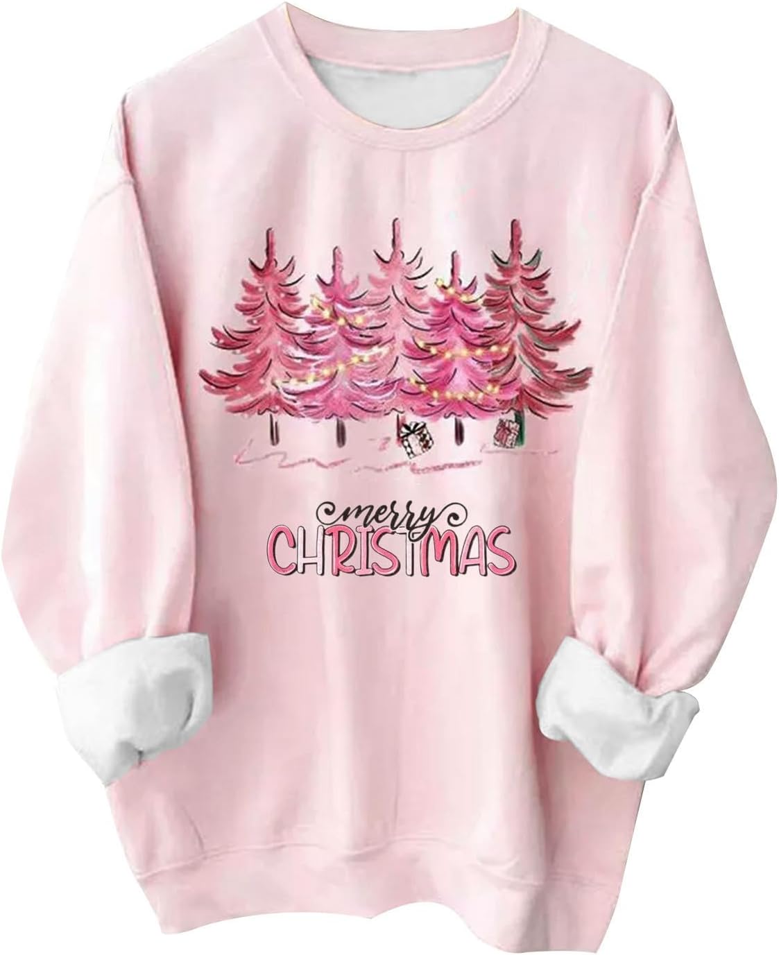 Cozy Pink Santa Sweatshirt by SMIDOW