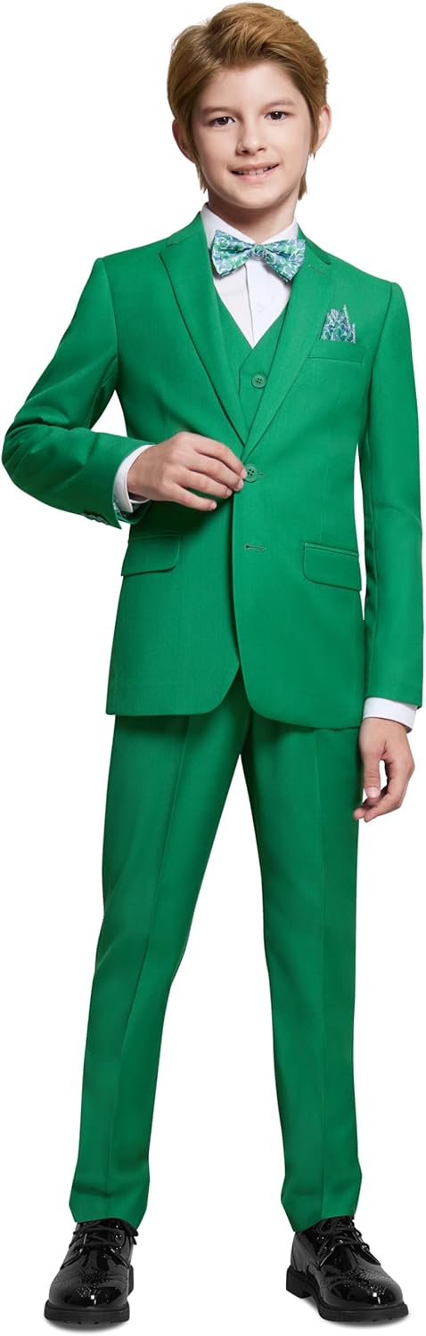 Marvelous World Boys' Slim Fit Suit Set for Formal Events