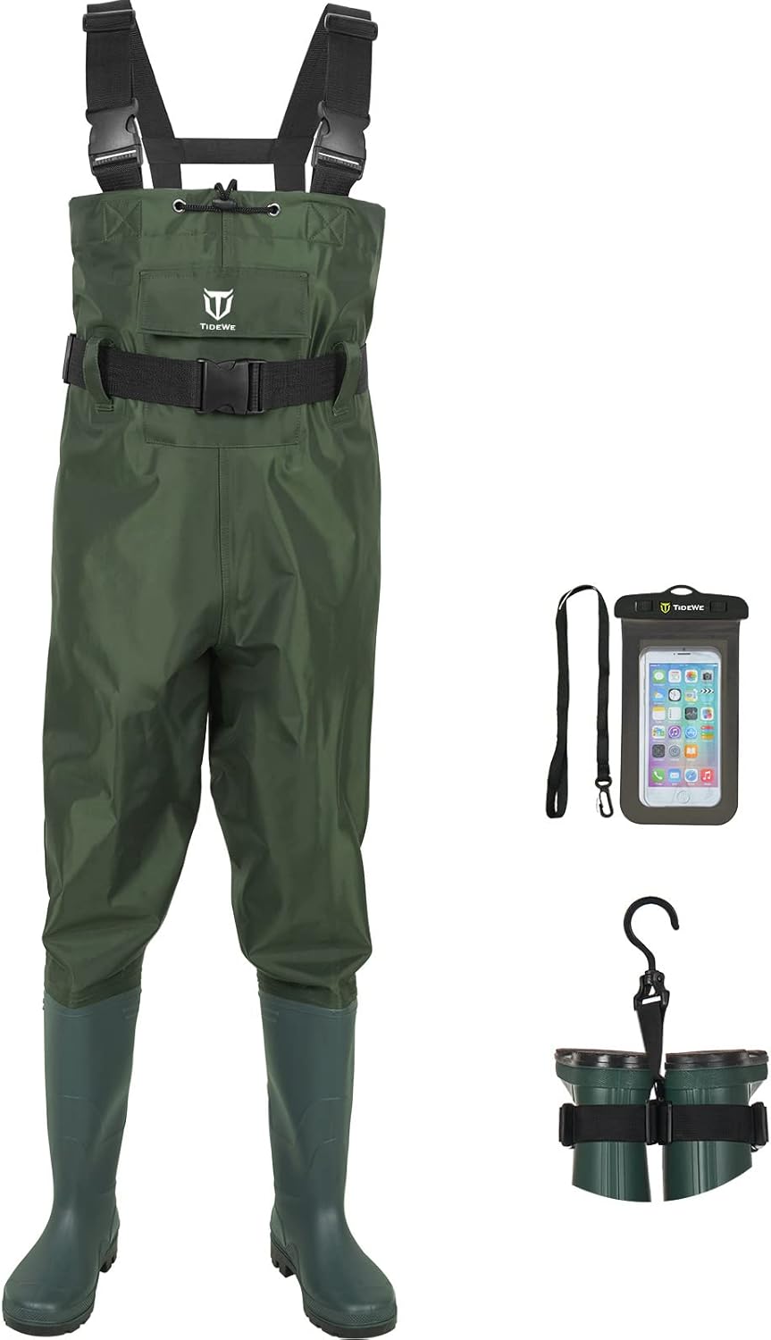 TIDEWE Bootfoot Chest Wader - Waterproof Fishing Hunting Gear