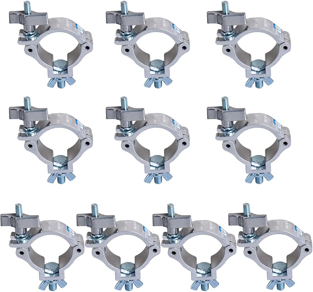 Silver Medium-Duty Half Coupler Truss Clamp for Stage Lighting