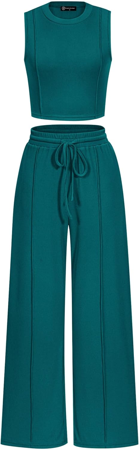 PRETTYGARDEN Women's Summer 2 Piece Loungewear Set for Comfort