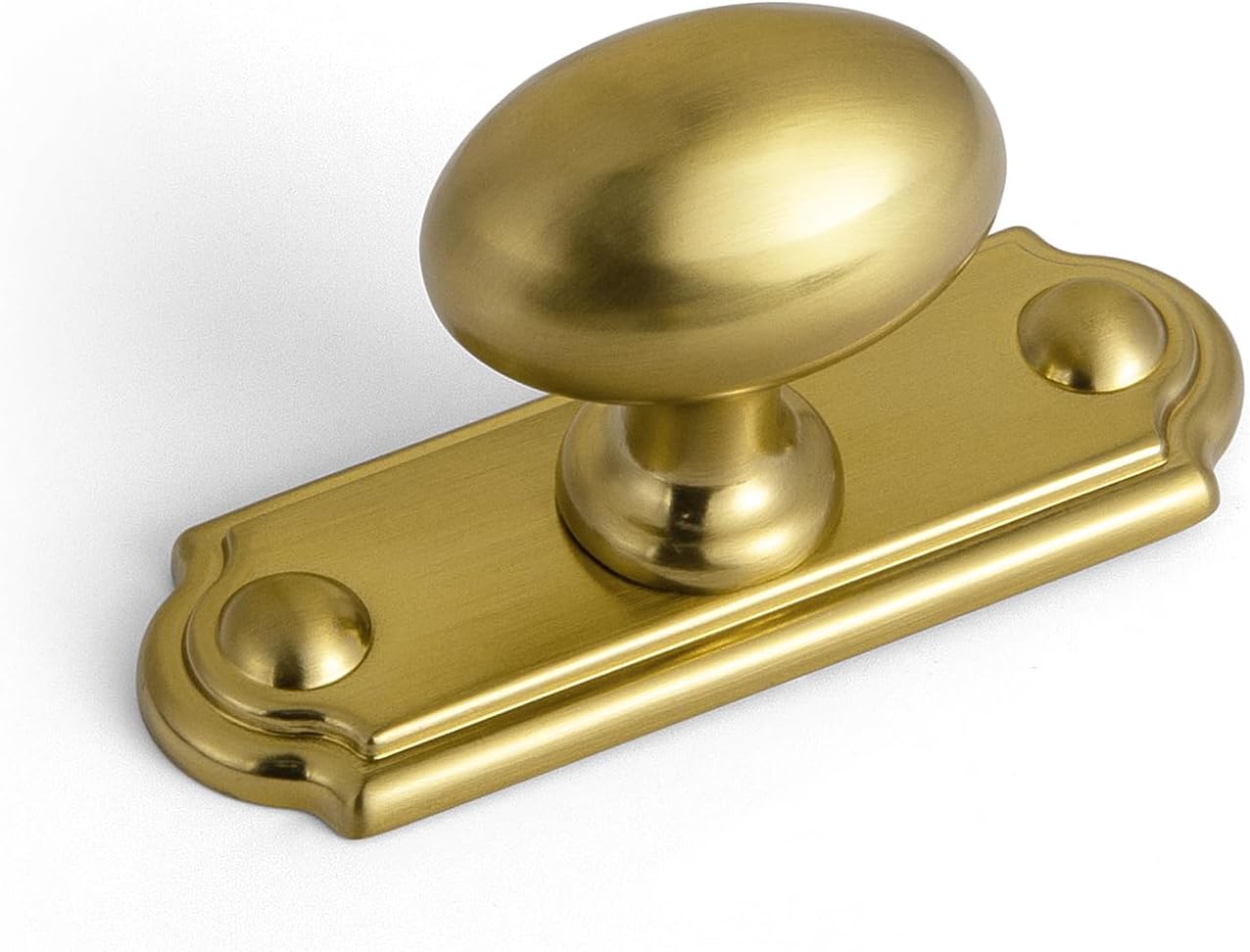 Brushed Gold Cabinet Knobs with Backplate for Elegant Furniture