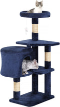 Cat Tree 36 in Tall Scratching Toy Activity Centre - Navy Blue