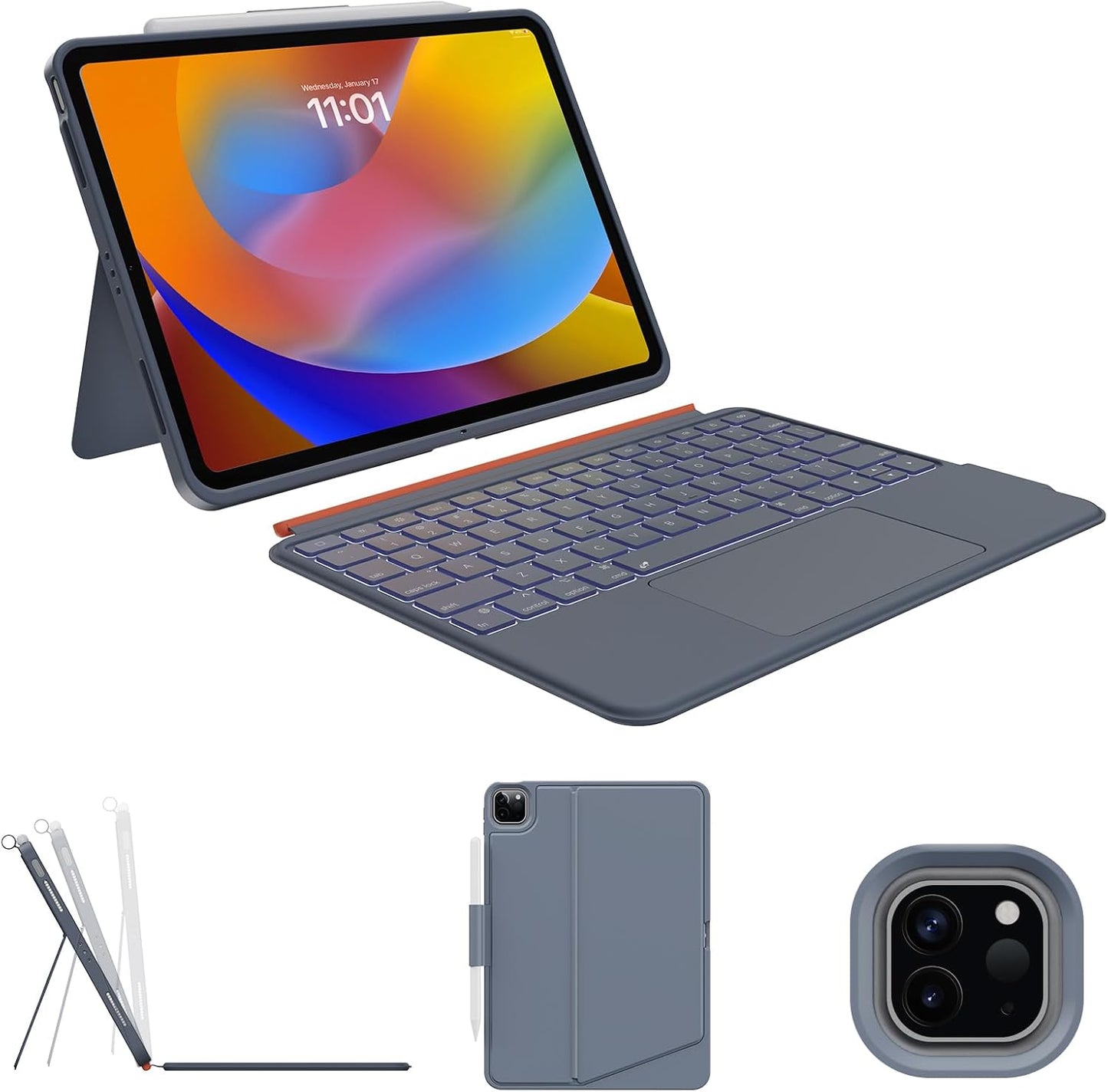 Detachable Keyboard Case for iPad Pro 11 inch with Trackpad