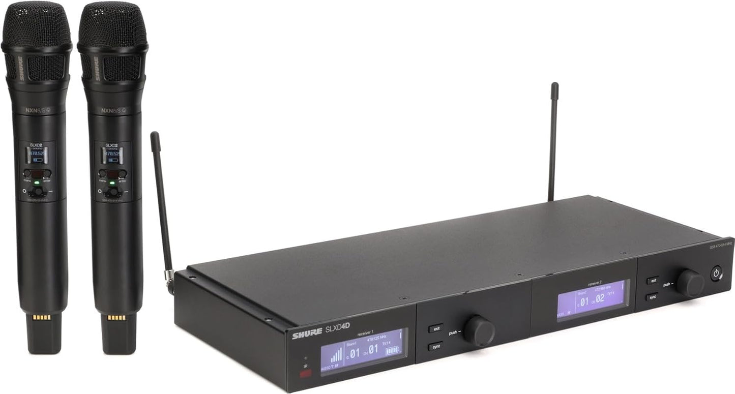 Shure SLXD24D/N8CB Dual Channel Wireless Microphone System