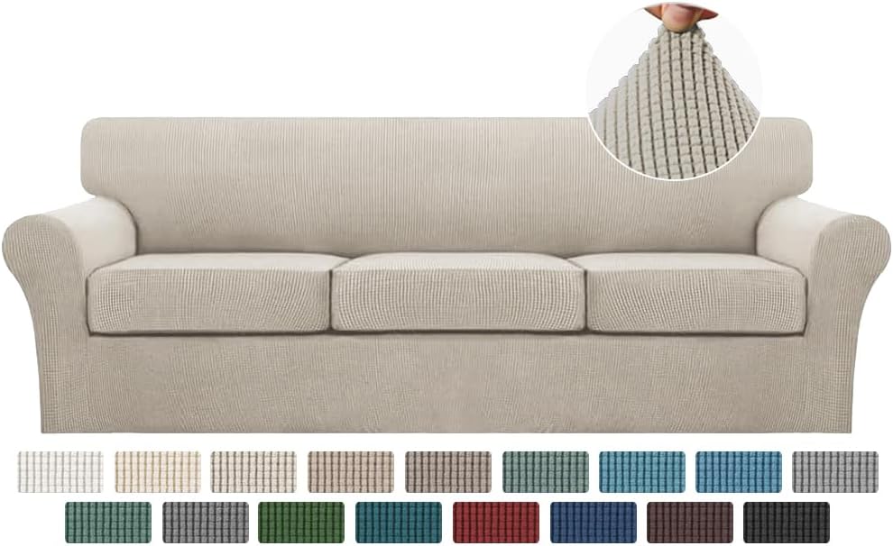 Turquoize 4 Piece Sofa Covers for 3 Cushion Couch Slipcover
