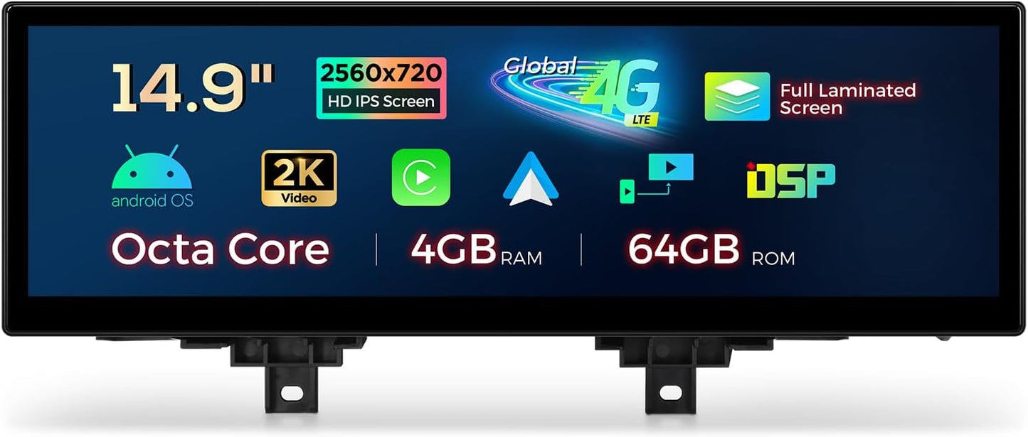XTRONS 14.9 Inch Android 14 Car Stereo for BMW F30 Series