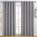 NICETOWN Room Darkening Silver Grey Curtains for Living Room - Solid