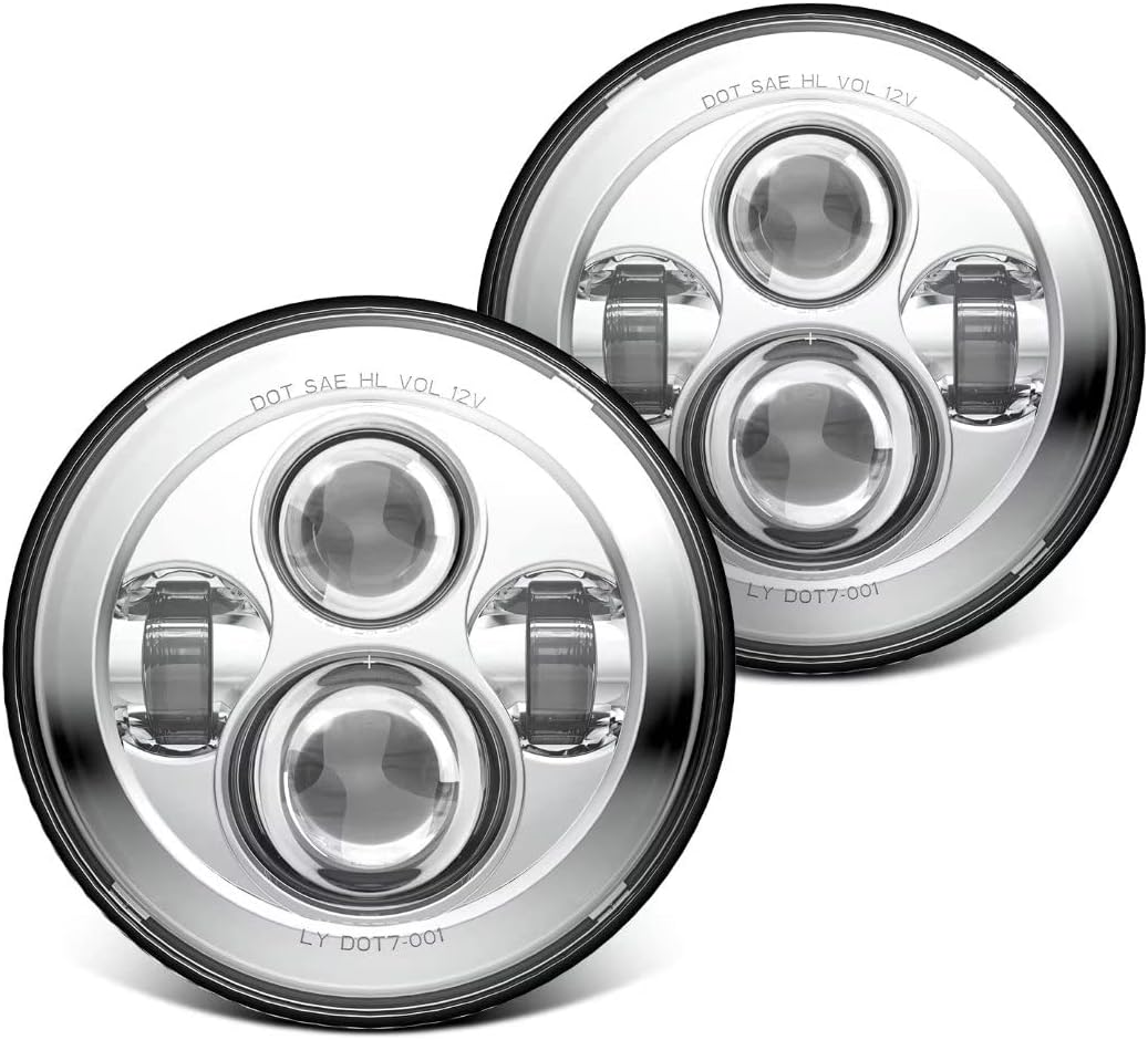 LX-LIGHT 7 Inch LED Headlights - Super Bright & Anti-glare