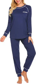 Ekouaer Pajamas Set for Women Soft Long Sleeve Cotton Pjs Set - Cozy