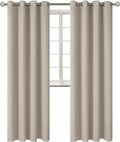 Camel Blackout Curtains 52 x 95 in - 2 Panels Grommet Thermal Drapes