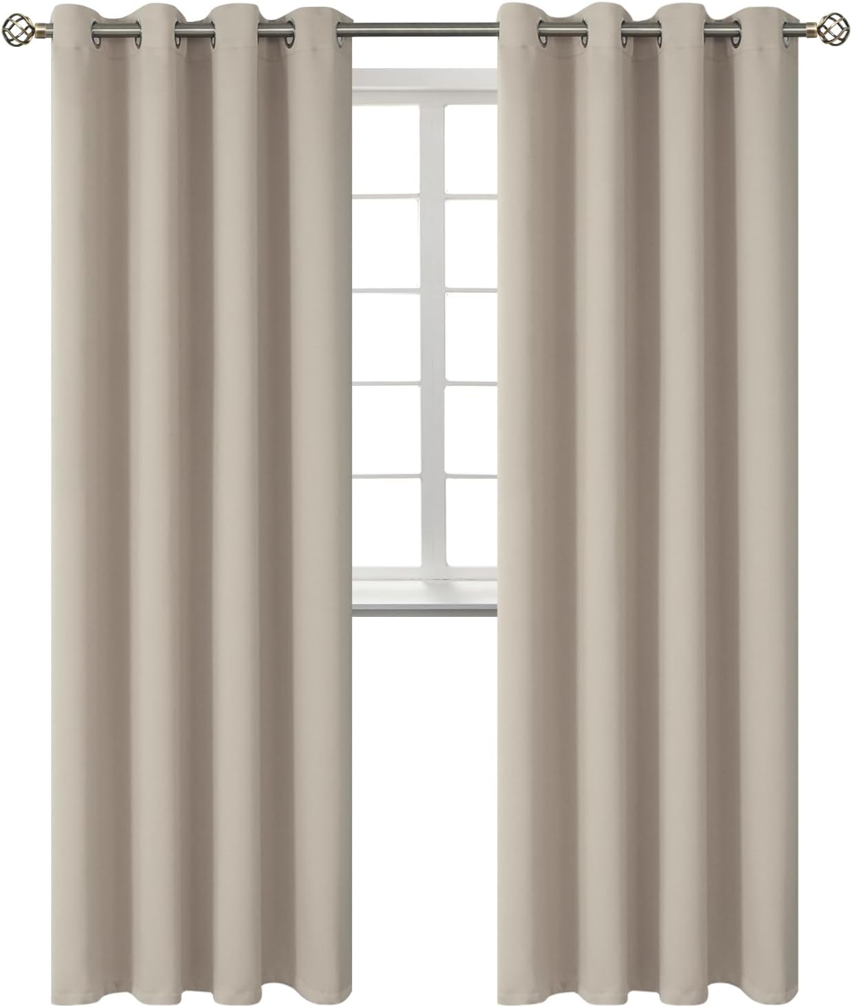 BGment Room Darkening Curtains for Bedroom - 95 Inch Grommet Drapes