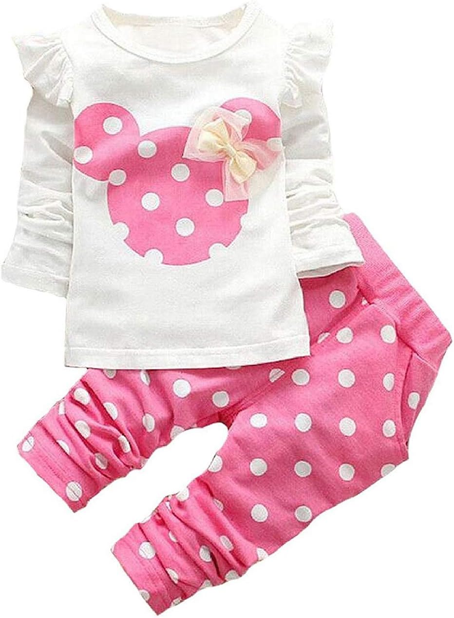 Cute Toddler Girls 2pcs Outfit Set - Comfy Long Sleeve T-Shirt & Pants by Avidqueen